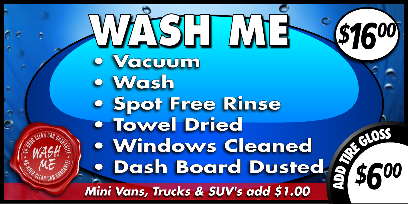 Full Service Wash Package at $14.95